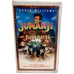 Vntg Jumanji Vhs 1996 Movie Robin Williams Comedy Collectible Entertainment